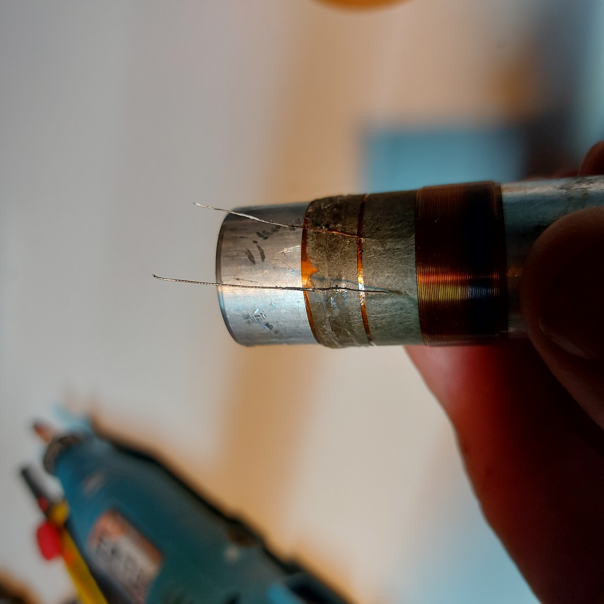 Hangszóró tekercs közelről